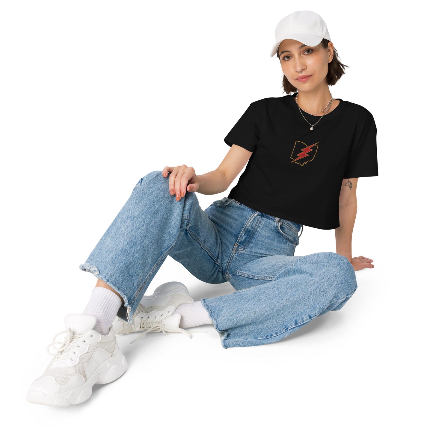 OSA Women's Crop Top - Black & White